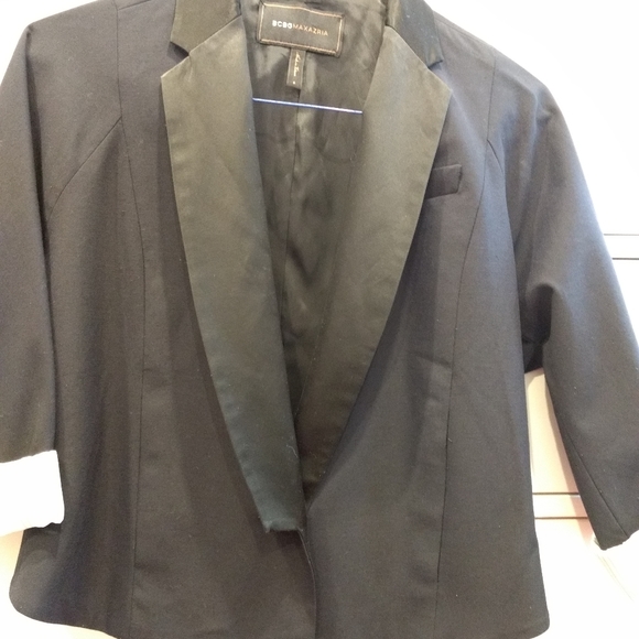 BCBGMaxazria women's black/navy blazer - Picture 3 of 7